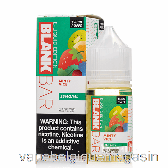 Vape Belgique Minty Vice - Sels De Barre Vierges - 30ml 35mg